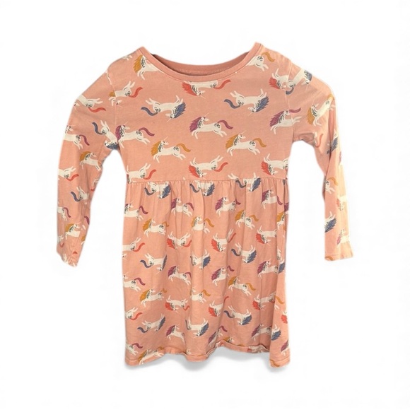 Old Navy Other - Old Navy Unicorn Print Dress Long Sleeves Stretch Pink Toddler Girls 6T